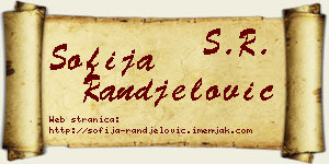 Sofija Ranđelović vizit kartica